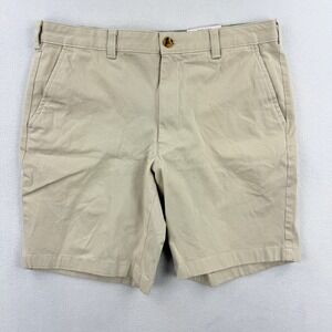 Club Room Chino Short 4 Way Stretch Size 32 Mens Tan 9 Inch NEW